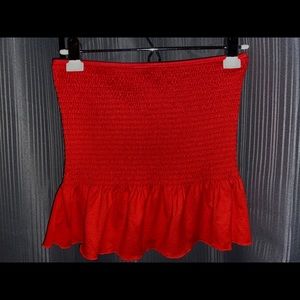 Red Tube Top with Flowy End, Rue21